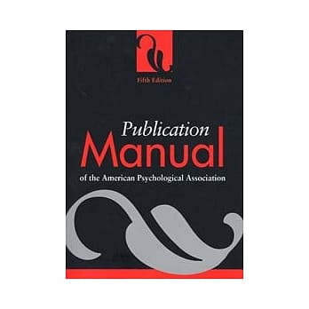Publication Manual of the American Psychological Association, 5/e pdf epub mobi 电子书 下载