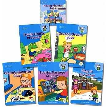 Happy Phonics Set 4 (5 Books + Audio CD/1片) (1/e) pdf epub mobi 电子书 下载