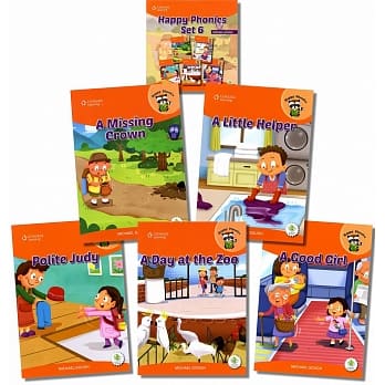 Happy Phonics Set 6 (5 Books + Audio CD/1片) pdf epub mobi 电子书 下载