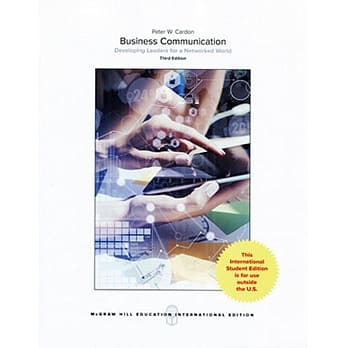 Business Communication: Developing Leaders For A Networked World(3版) pdf epub mobi 电子书 下载
