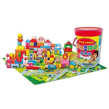 忍者兔火车轨道城市地板拼图积木组【118颗积木（含2个忍者兔角色积木）+30片地板大拼图+收纳袋+游戏说明手册】 pdf epub mobi 电子书 下载