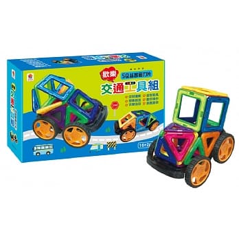 5Q益智磁力片：欢乐交通工具组（内附8个三角形磁力片+8个正方形磁力片+2个轮子配件+1本造型教学书） pdf epub mobi 电子书 下载