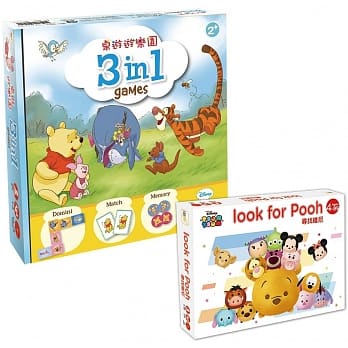 迪士尼益智卡牌桌游 观察‧记忆1+1套装组 (寻找维尼+3in1桌游游乐园) pdf epub mobi 电子书 下载